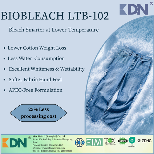 Biobleach LTB-102: Tẩy trắng hiệu quả ở nhiệt độ thấp cho cotton